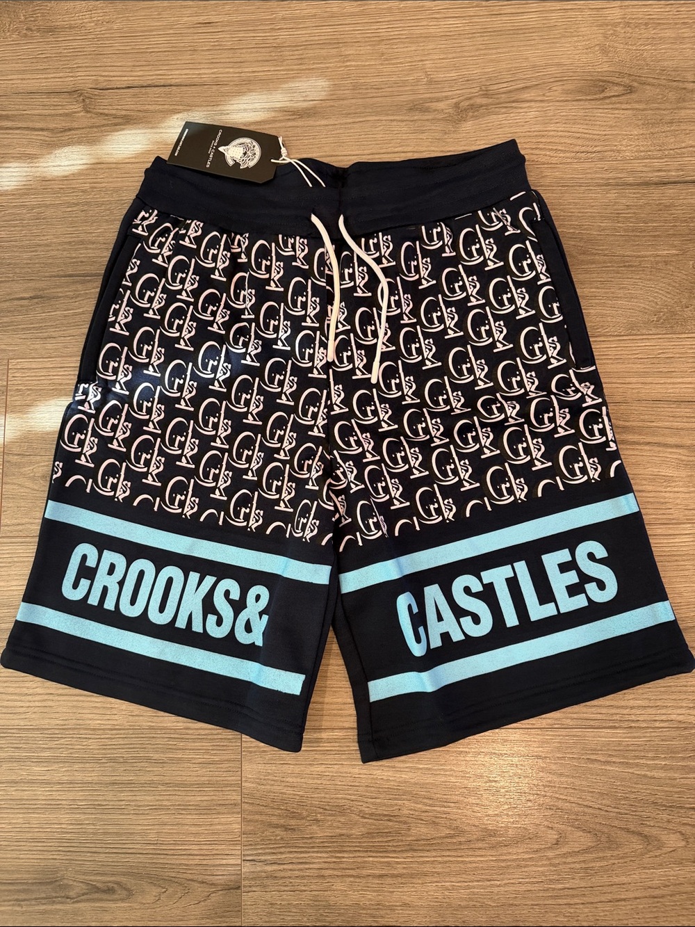 Crooks & Castles New Core Monogram Fleece Shorts Men’s Size Extra Large